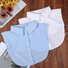 2 Pack Fake Collar For Women, Detachable Shirt Dickey & Blouse Insert, Versatile Half Collar Set - Trắng, Xanh - Xem 7