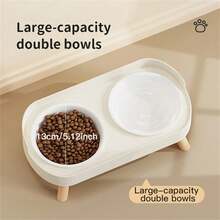 This New Double-Layered High-Footed Bowl For Cats And Dogs Integrates Food And Water Bowls, And Its Elevated Design Provides The Best Care For Your Beloved Pet.