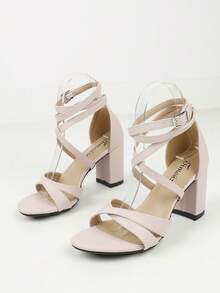 Timesize 女士系带凉鞋，粉色凉鞋，女士高跟凉鞋，工作鞋，正装鞋，婚鞋，女士礼服鞋，办公鞋，夏季鞋，低跟凉鞋，新品上市 - 粉色 - 查看 6