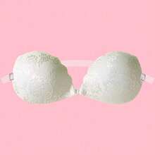 4件/套 女士隐形蕾丝提拉粘性文胸，无肩带，可重复使用粘性硅胶文胸 - 无缝露背U型深V硅胶粘性文胸，适合连衣裙、婚礼、派对、正式场合、夏季服装（请注意，由于生产批次不同，乳贴图案可能略有差异） - 彩色 - 查看 8