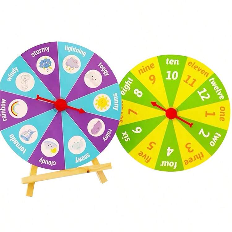 4 Pieces/Set Cardboard Turntables, 4 Styles, Color, Shape, Number ...