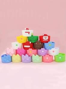 2pcs/Set Christmas Cup Accessories, Silicone Dustproof Straw & Straw Lid