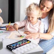 12 Bolsitas Reutilizables con Asa Larga para Compras o Camping Bolsa Cruzada Nios para Pintar Bolsas de Tela Infantiles para Cumpleaos Kit Completo para Hacer Manualidades de Bolsas 18x 13 - Blanco - Ver 5