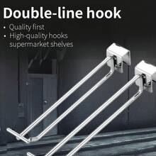 Ganchos de etiqueta de tubo cúbico, accesorios de hardware, colgadores de etiquetas de precio, estantes de exhibición de snacks de supermercado. - 10 piezas - Ver 10