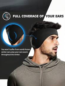 2pcs/1pc Winter Earmuffs, Windproof And Warm Earmuffs, Unisex Ear Warmers, Ear Protection Headband, Suitable For Daily Outings, Travel, Hiking, And Cycling
