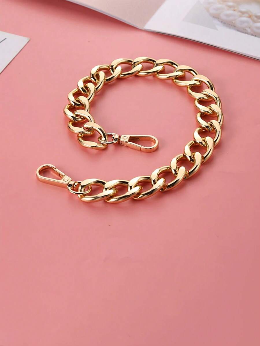 Yogodlns 40cm Correa de hombro versátil y de moda para bolso, recambio dorado, llavero, accesorios de viaje - Dorado - Ver 1