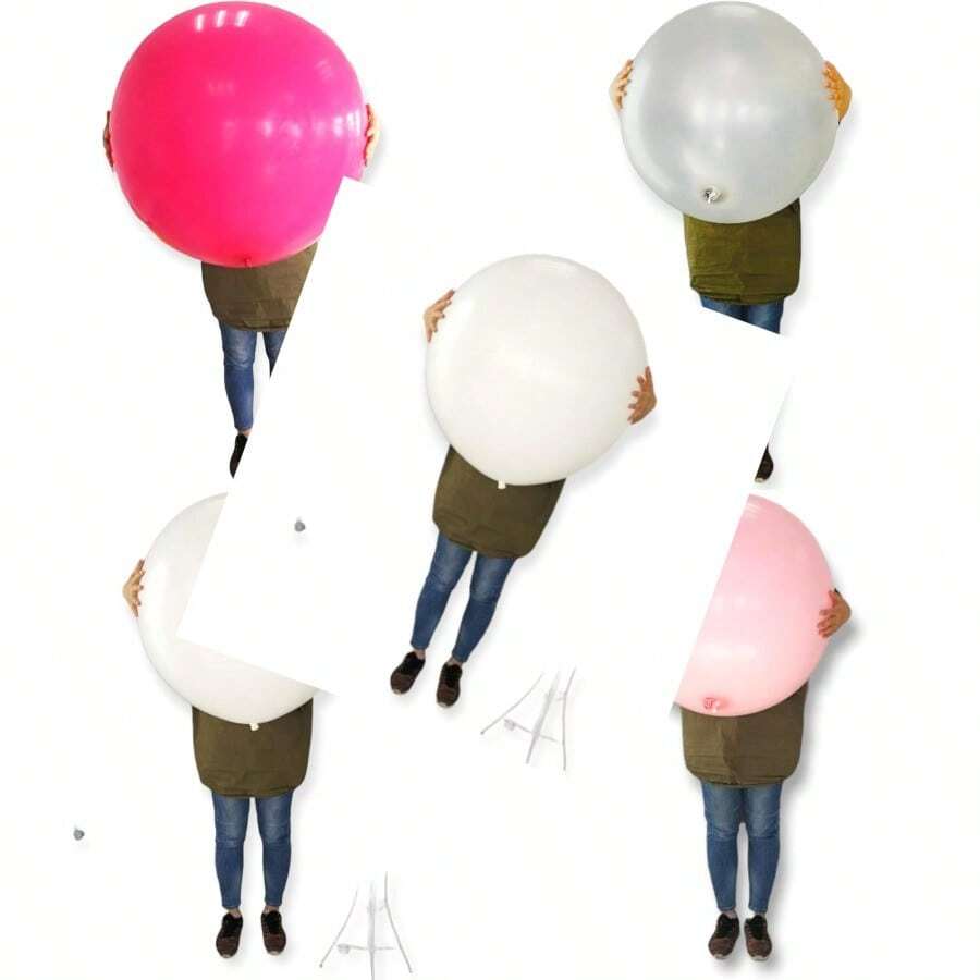 Globo Gigante Latex 36" Pulgadas 90cm Fiesta Decoracion Cumpleaños Graduaciones XV Años Bodas Navidad Hallowen1 Ideal para Inflar con Helio Aire o llenar de Agua 1Pza Plateado - plateado - Ver 1