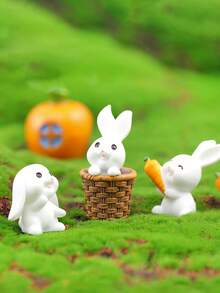 1 set Decoración artística de conejito de dibujos animados para Pascua - Multicolor - Ver 7