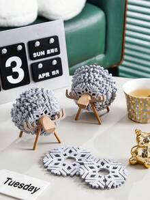 12 chiếc Coaster Hình Bông Tuyết & Giá 1pc - Nhiều màu - Xem 3