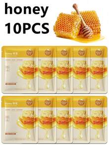 1/5/10片装蜂蜜面膜，蕴含蜂蜜提取物和透明质酸钠，具有保湿、滋养、提亮和紧致功效。温和不刺激，可提亮肤色、美白肌肤、改善干燥粗糙肤质、淡化细纹、修复日晒损伤，并舒缓提拉肌肤。适合所有肤质，是日常护理的理想之选。 - 彩色 - 查看 15