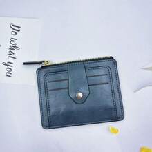 1个/2个装女士卡包/男士卡包，拉链零钱包，迷你时尚多功能信用卡包，带安全拉链和多个卡槽，柔软PU皮革，便携、防水、耐用，大容量多功能名片夹，带多个卡槽，信用卡、借记卡和银行卡收纳包，女士礼物、男士礼物、圣诞礼物。