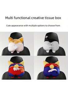 1pc Corgi Butt Funny Car Tissue Box, Creative Cute Car Interior Tissue Holder, Car Accessories, Christmas Gift - Multicolor - View 6