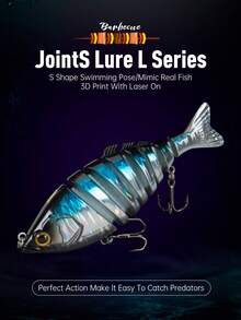 Kingdom Barbecue 钓鱼路亚 多节饵 泳饵 人工海钓路亚 65mm 90mm 120mm 140mm 沉水型摇摆饵 硬饵 - 彩色 - 查看 1