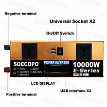 2024 Model 10000W Solar Power System, 500W Solar Panel, 100A MPPT 12V/24V To 110V/220V Pure Sine Wave Inverter, Complete Off-Grid System For Home, Emergency, Camping, CE Certified - Black - View 6