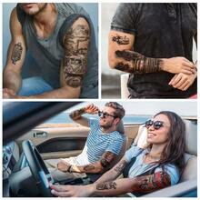 77 Hee Car Temporary Tattoo Adult Teen Kid Ic Half Leeve Fake Tattoo Ticker Arm Body Art Makeup For Man Wen - CarTattoo - View 4