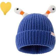 Gorro de monstruo de saturación, gorro de punto de monstruo pequeño brillante y lindo para padres e hijos en invierno, gorro de saturación - Morado - Ver 2