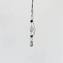 Nuevo diseño de accesorio de teléfono estilo Y2K con lindo colgante de conejo y estrella en cadena, hecho a mano con cuentas, ideal como adorno para bolso, correa o cordón para teléfono, un regalo perfecto para madres, familia, amigos, cumpleaños, festividades - transparente - Ver 11