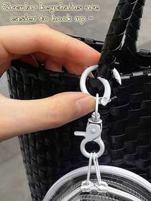 1个透明保护袋，带挂绳，防尘时尚怪兽收纳展示盒，防刮收藏盒，防水PVC整理盒，适用于娃娃、耳机线等，情人节/情人节礼物（不含娃娃） - 無色 - 查看 8