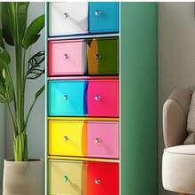 30mm Smooth Round Glass Cabinet Door Knobs/Pulls, Colorful Drawer Handles Suitable For Home, Cabinet, Drawers And Dresser, With Screws - Multicolor - View 8