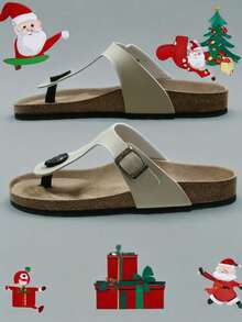 软木拖鞋、人字拖、男女通用夏季沙滩凉鞋，适合所有季节 - 米色 - 查看 6