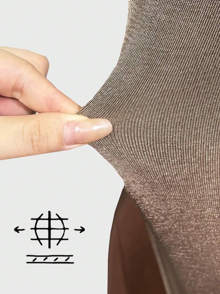 女士卡其棕色褶皱领/金属纽扣镂空/简约亮片弹力修身下摆，休闲夜店商务休闲装，适合办公室、音乐会、日常休闲穿着、情人节、狂欢节、新年生日礼服、性感夜店派对、街头、度假、约会，春夏秋冬长袖新款短裙 - 卡其色 - 查看 11