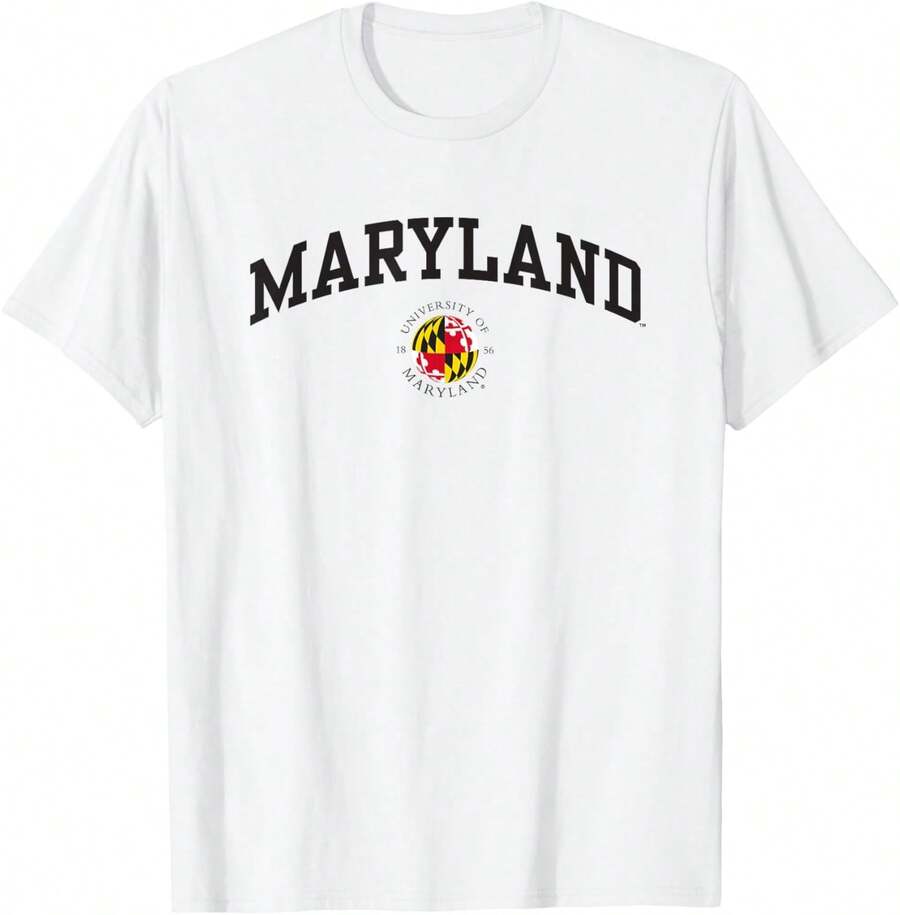 Maryland Terrapins Seal Logo Officially Licensed T-Shirt - 白色 - 查看 1