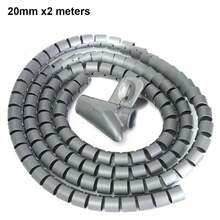 2 Meter 8-25mm Cable Spiral Wrap Tidy Cord Wire Banding Loom Storage Organizer PE TV Wire Winding Tube Wire Sleeves