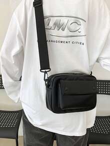 Men's PU Shoulder Bag, Chest Bag, Coin Purse, Crossbody Bag, Winter Holiday Handbag, Waist Bag, Beach Bag, Gym Bag, Black Bag, Hiking, Large Capacity, Multifunctional, Portable, Vacation, Fanny Pack, Christmas Gift, Valentine's Day, Retro Valentine's Day, Holiday Essential, Crossbody Bag, Sticker Bag, Back To School, Valentine's Day Gift, Retro Men's Gift Bag, Crossbody Bag, Spring Retro Bag, Stationery, Mini Bag, Small Bag Valentine's Day