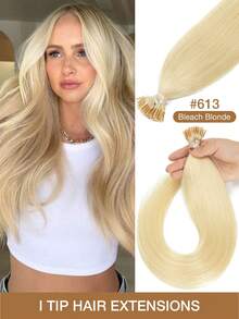 30克，50片，I型接发，真人发，12-22英寸，易于造型，冷融合预粘合接发，Remy天然发，持久不掉发，柔软自然，I型接发便携小巧，方便旅行和补妆，浪漫的长度和蓬松度，角色扮演和日常时尚造型必备假发，情人节佳品