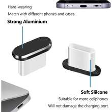 4pcs USB-C Dust Plug, Type-C Dust Proof Charging Port Cover With Cleaning Brush, Compatible With IPhone 17/16/15 Series, Galaxy S22/S21/S20, Note 20/10, And All USB-C Devices - Black - View 6