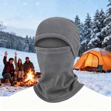 1件装冬季加厚男女保暖围巾 - 重型防风保暖面罩，户外骑行围脖，透气涤纶针织面料，适合冬季骑行、户外活动、滑雪、摩托车驾驶必备 - 双重用途设计：适合骑行和户外活动，集围巾/围脖/帽子三重功能于一体，多功能拉法帽 - 彩色 - 查看 5