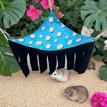 Small Pet Hideaway House, Hanging Corner Hideout For Small Animals, Cozy Corner Pet Hammock Tent, Washable Play & Resting Habitat For Hamsters, Ferrets, Squirrels, Sugar Gliders, Chinchillas, Rabbits, Hedgehogs (Exclusive Pattern) - Multicolor - View 17