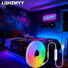 LQHZMYY RGB Music LED Smart Lamp, Party Neon Light That Flashes With Music, 4 Music Modes Suitable For Various Occasions, Party, Gathering, First Choice Atmosphere Light, Applicable For Multiple Scenarios - Colored Light - View 12