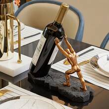 1 Peça Elegante Estátua de Hércules em Resina Estilo Europeu - Suporte para Vinhos, Design de Figura Criativa de Luxo, Perfeito para Decoração Residencial e de Escritório, Ideal para Estante de Livros ou Exposição em Adega de Vinhos, Adequado para Qualquer Decoração, Decoração de Ano Novo