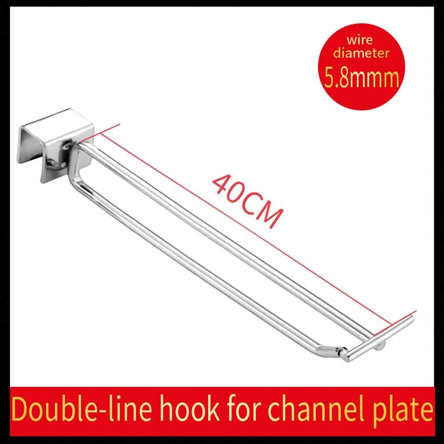 Ganchos de etiqueta de tubo cúbico, accesorios de hardware, colgadores de etiquetas de precio, estantes de exhibición de snacks de supermercado. - 10 piezas - Ver 1