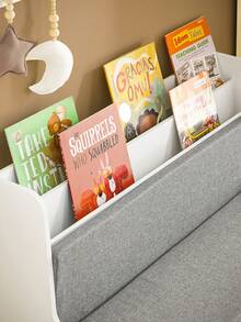 SoBuy KMB66-W，儿童储物凳带靠背、座垫和移动储物箱，玩具箱玩具箱储物柜