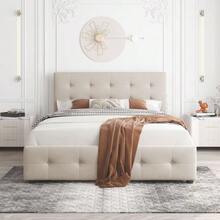 Upholstered Double Bed 140 X 200 Cm, With Drawers, Slatted Base And Headboard, In Soft Skin-Friendly Velvet, Beige (Mattress Not Included), For Adults And Teenagers. - Beige - View 3