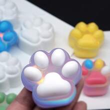 1pc Square Silicone Mold For DIY Jewelry Making, Cat Paw Shaped
