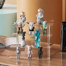 1pc Transparent Acrylic Cake/Cupcake Tiered Display Stand, Collectible Figurine Organizer, Cosmetic Shelf - Clear - View 1