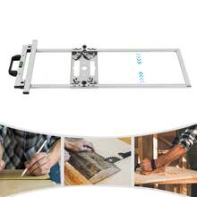 Silver Positioning Cutting Board Tool Stainless Steel Circular Saw Guide System Accurate Rip-Cut Track Rail Edge Cutting For 4" Saw - Silver - View 2