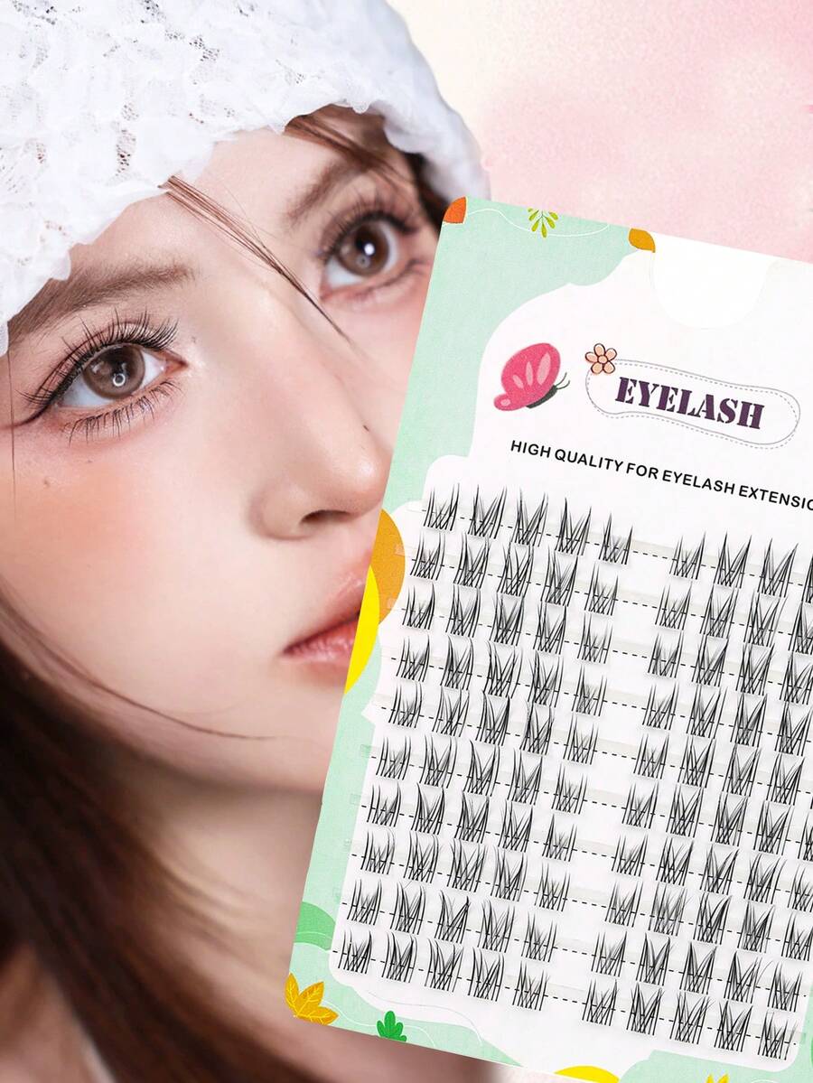 100 chiếc lông mi giả tự làm mềm mại tự nhiên, cong chữ C, mi riêng lẻ dùng để trang điểm hàng ngày, nối mi tự làm tại nhà - C - Xem 1