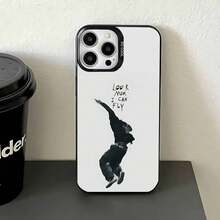 Funda de teléfono I Can Fly T- para 17,16,15,14,13,12,11,Pro,Max,Plus,E, cubierta de TPU negra - Z1 - Ver 8