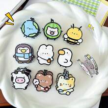 Bộ 1/10 món thiết yếu cho văn phòng và học tập! Kẹp hình động vật hoạt hình, chất liệu Acrylic bền bỉ, kẹp PP siêu tiện dụng để ghi chú, tài liệu, đựng đồ nhà bếp và kẹp đồ ăn nhẹ - nhiều màu - Xem 3