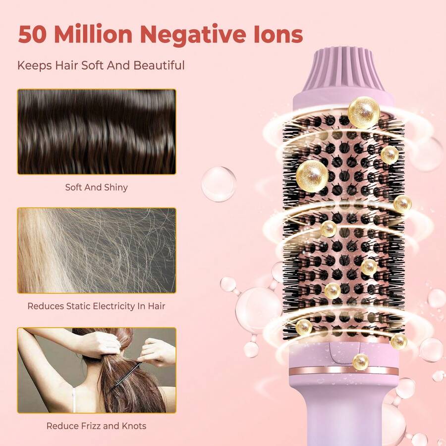 Heated Hair Brush For Styling, 2-In-1 Curling Iron & Straightener With Digital Temp Control (410°F), Includes Styling Glove - Xem 1