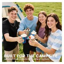 16 Oz Stainless Steel Cups 4 Pack, Stackable Metal Drinking Glasses, Unbreakable & Shatterproof,For Home, Bar, Restaurant, Party, Travel, Camping, Outdoors - 多色401 - 查看 4