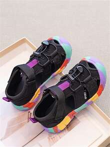 Kids' Sports Sandals, Summer Fashion New Soft Bottom Non-Slip Boys Beach Shoes, Closed Toe Outdoor Water Shoes