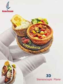 1个卡帕多西亚土耳其美食3D立体冰箱贴 - 传统炖锅创意磁贴，旅行纪念品，创意家居装饰，独特旅行收藏品，装饰磁性贴纸 - 彩色 - 查看 5