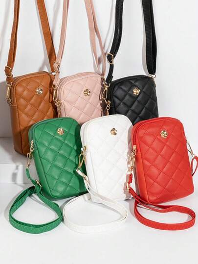 1pc Women's Crossbody Bag, Phone Bag, Shoulder Bag, Mini Casual Bag, Minimalist & Versatile, Water-Resistant PU Leather, Travel Pouch, Fits Phone, Keys, Cards & Small Items. Stylish Crossbody Bag, Shoulder Bag, Phone Pouch, Portable & Lightweight, Multi-Functional, Cute & Minimalist Design, Fashionable, Suitable For Commuting, Dating, Shopping Or Travel. Tassel Wallet With Strap, Best Gift For Women, Suitable For Work, School Or Weekend Outings.