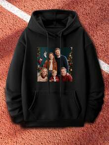 Your Design Features A Letter Pattern Print, Making It A Stylish And Casual Men'S Hoodie Jacket.