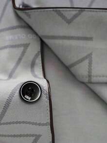 男士纯棉睡衣套装（两件套），长袖上衣和长裤，透气吸湿，春秋季/秋冬季服装